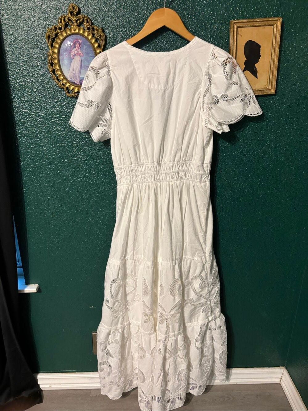 Anthropologie The Somerset Maxi Dress: Cutwork Edition White Sz Medium - Picture 4 of 6